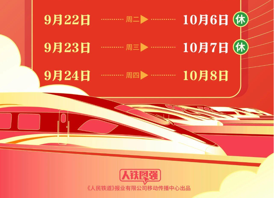 定好闹钟!9月30日火车票今日开售 国庆节首日车票明日可买 第 3 张 定好闹钟!9月30日火车票今日开售 国庆节首日车票明日可买 第 3 张