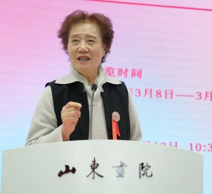 “春暖花开——全国百名女画家作品展”在山东画院开幕 第 6 张