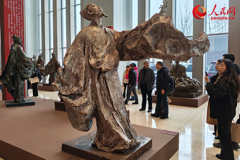 塑痕镌风骨，文心映千秋——吴为山写意雕塑艺术展开幕 第 3 张